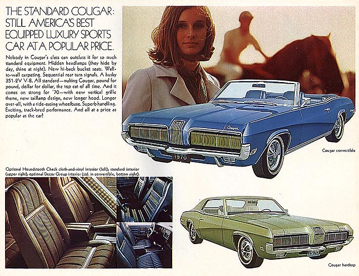 1970 Mercury Cougar Brochure Page 5